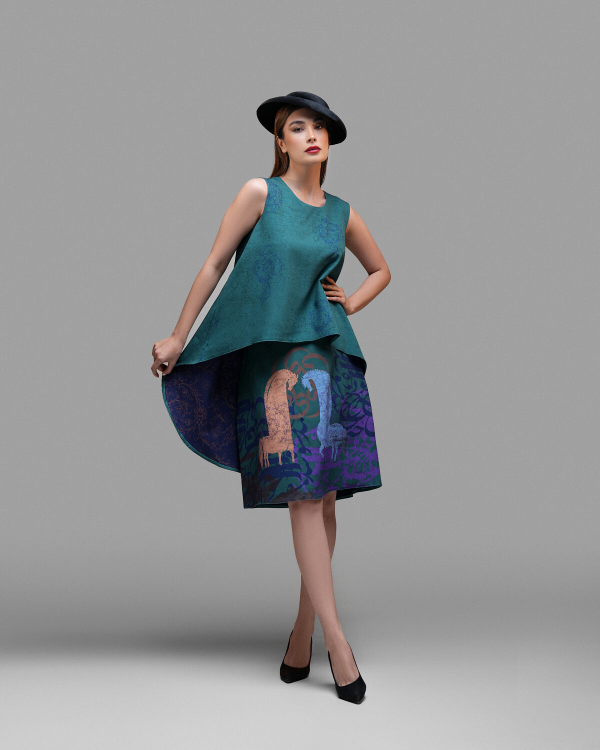 Charkh-e Kabood Top & Skirt Set – Move Like a Free Spirit - Image 1