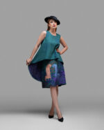 Charkh-e Kabood Top & Skirt Set – Move Like a Free Spirit