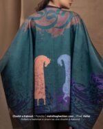 Charkh-e Kabood Reversible Poncho– Move Like a Free Spirit - Image 4